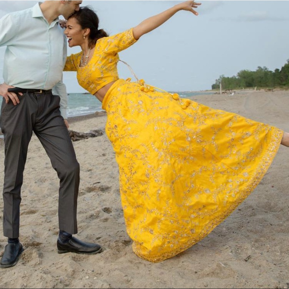 Yellow Indian lehenga
